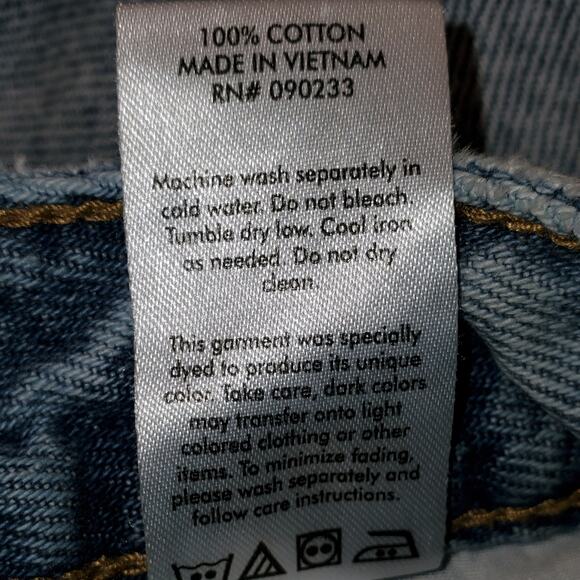 Pacsun Light Wash 90's Boyfriend Straight Frayed Distressed Ripped Jeans 24 - Picture 10 of 10